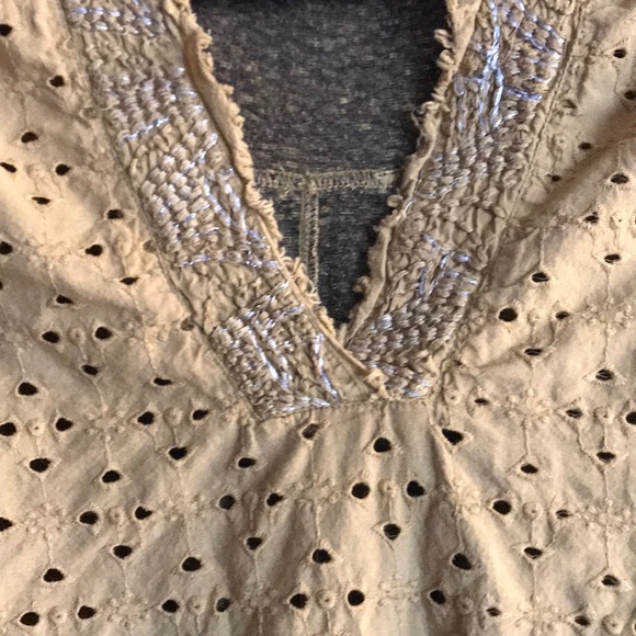 Anthropologie mustard and silver flared tank - Picture 2 of 3